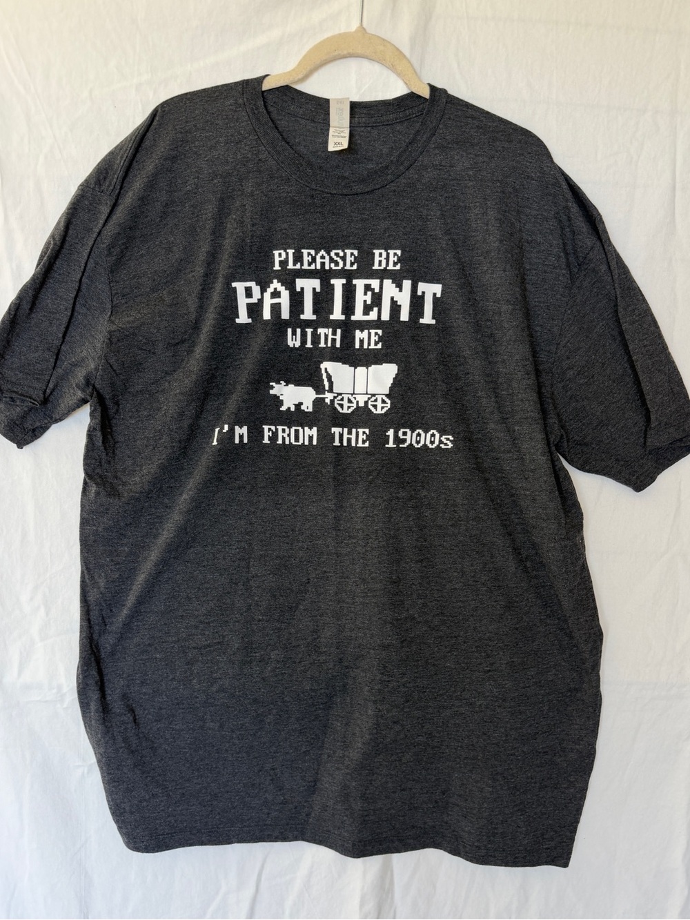 Please Be Patient With Me Graphic Tee - Charcoal. Like new XXL